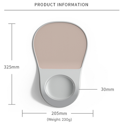 Orange Ergonomic Mouse Pad with Wrist Rest Support Soft Silicone Concave Groove Design 32.5cm Non-Slip Mat for Home Office & Gaming