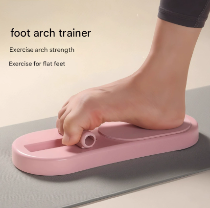 Pink Adjustable Foot Arch Trainer Toe Grip Exerciser Spring Resistance Strengthening Tool for Flat Feet & Ballet 29cm