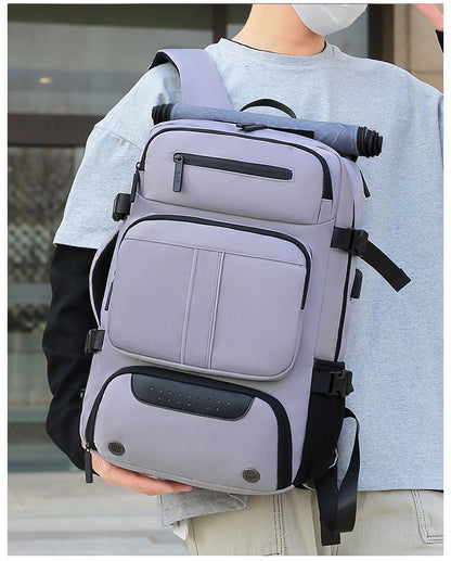 Large Capacity Convertible Travel Backpack - 16" Laptop Compartment, Shoe Pouch & USB Port(blue)