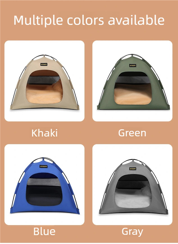 Medium Pet Tent for Cats & Dogs(Grey) - Portable Comfort Shelter with Soft Cushion