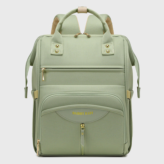 Multifunctional Diaper Bag Backpack(Green) - Large Capacity & Organized Storage for Baby Essentials