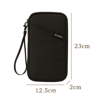 Travel Document Organizer(black) - Multi-Pocket Design, Lightweight, Luggage-Friendly Storage