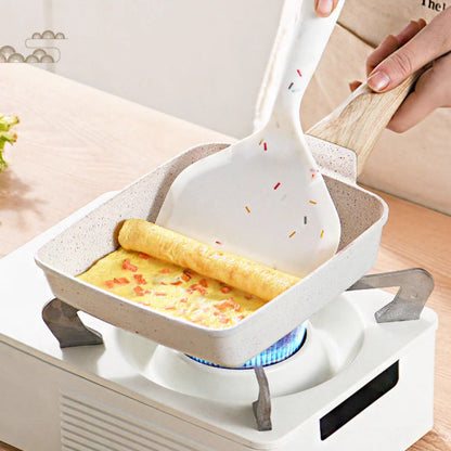 White Rectangular Non-Stick Frying Pan 19Ã—14Ã—4cm - Open, Induction & Gas Compatible