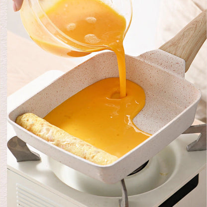 Black Rectangular Non-Stick Frying Pan 19Ã—14Ã—4cm - Open, Induction & Gas Compatible