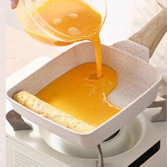 Black Rectangular Non-Stick Frying Pan 19Ã—14Ã—4cm - Open, Induction & Gas Compatible