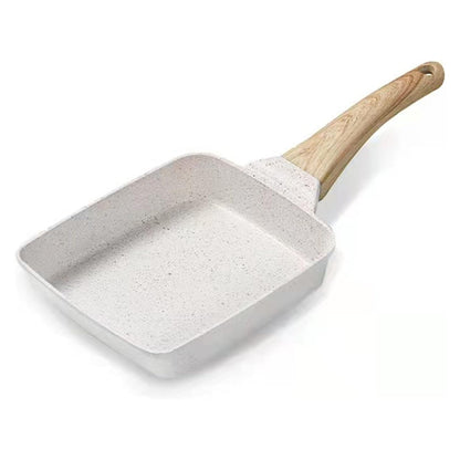 Black Rectangular Non-Stick Frying Pan 19Ã—14Ã—4cm - Open, Induction & Gas Compatible