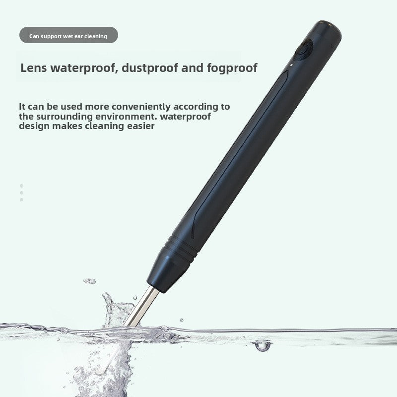 Smart Visual Ear Wax Removal Tool with HD Camera WiFi Wireless Otoscope Ear Cleaner 3.5mm Ultra Slim Lens for iPhone Android White