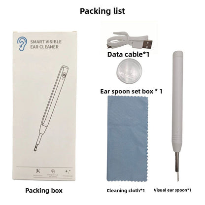 Smart Visual Ear Wax Removal Tool with HD Camera WiFi Wireless Otoscope Ear Cleaner 3.5mm Ultra Slim Lens for iPhone Android Green