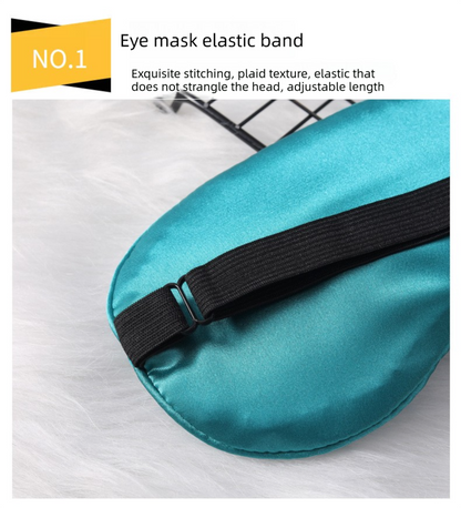 3 PCS Silky Satin Sleep Mask Set Cute Eyelash Design Soft Light Blocking Eye Cover with Adjustable Strap for Travel Nap Navy Rose Pink