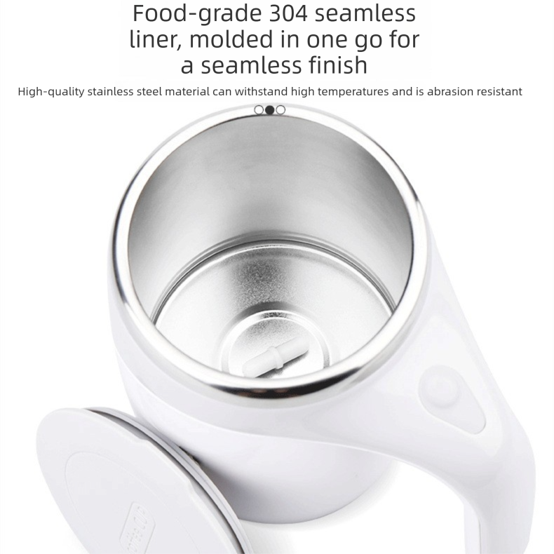 Automatic Self Stirring Coffee Mug 380ml Magnetic Mixing Cup 304 Stainless Steel AAA Battery Operated Travel Tumbler for Hot Chocolate Tea Office Home Coffee