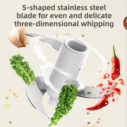 Green Wireless Electric Kitchen Grinder -  Portable 150ml Baby Food Maker with 3 Stainless Steel Blades, USB Charging