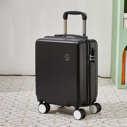 Black 14 Inch Lightweight Carry-on Luggage for heights over 1.6m - Underseat & Overhead Cabin Hardside Suitcase