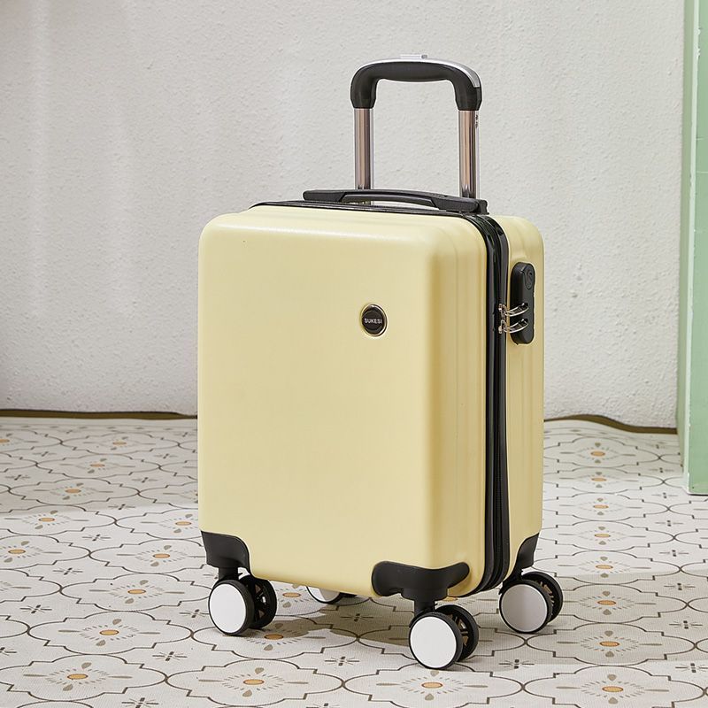 Yellow 16 Inch Lightweight Carry-on Luggage for heights over 1.6m - Underseat & Overhead Cabin Hardside Suitcase