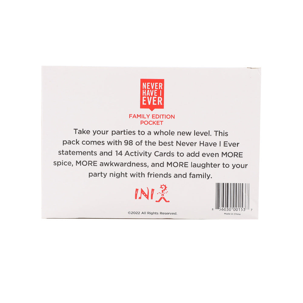 2-Pack Never Have I Ever Card Game(Red & White Sets) - Interactive Party Tabletop Game & Hilarious Social Icebreaker for Teens and Adults