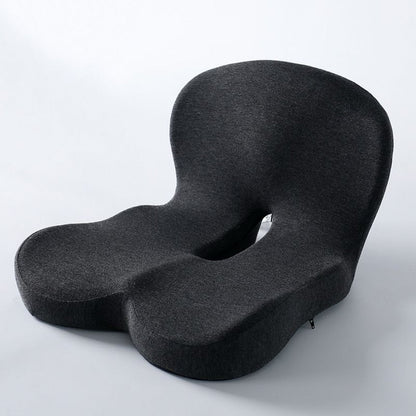 Black Ergonomic Memory Foam Seat Cushion & Lumbar Support(44x42x32CM) - Relieves Sciatica & Corrects Posture with Breathable Cover