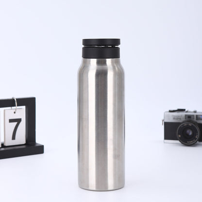 Sliver 24oz Stainless Steel Insulated Water Bottle With 90Â° Adjustable Vertical/Horizontal Magnetic Phone Holder - Ringo Style Magnetic Lid Sport Flask