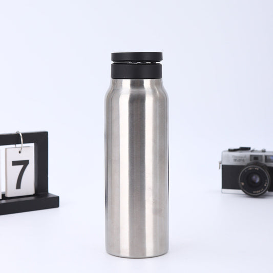 Sliver 24oz Stainless Steel Insulated Water Bottle With 90Â° Adjustable Vertical/Horizontal Magnetic Phone Holder - Ringo Style Magnetic Lid Sport Flask