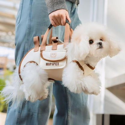 Orange 4-in-1 Multi-Functional Pet Carrier Bag with Detachable Strap & 1.5M Traction Rope - Lightweight Breathable Travel Sling for Cats & Dogs - Sizes M(Up to 6.5kg)