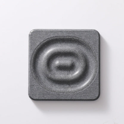 6-Pack Dark Grey Instant Dry Diatomite Square Coaster Tray(10x10CM) - Ultra-Absorbent Bathroom Sink Caddy & Cup Mat