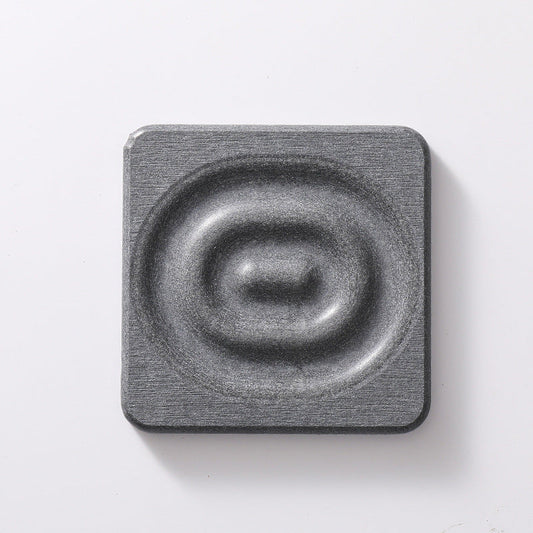 6-Pack Dark Grey Instant Dry Diatomite Square Coaster Tray(10x10CM) - Ultra-Absorbent Bathroom Sink Caddy & Cup Mat