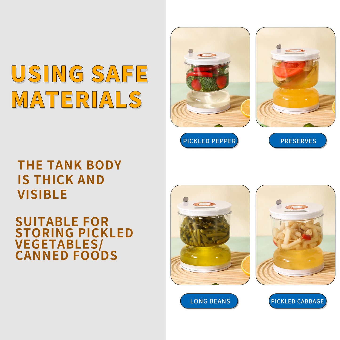Food-Grade Pickle Hourglass Jar with Strainer Flip - 200ml Compact Kitchen Wet and Dry Separation Container for Olives, JalapeÃ±os & Pickles