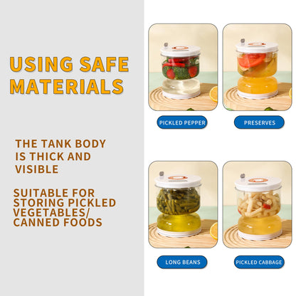 Food-Grade Pickle Hourglass Jar with Strainer Flip - 200ml Compact Kitchen Wet and Dry Separation Container for Olives, JalapeÃ±os & Pickles