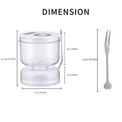 Food-Grade Pickle Hourglass Jar with Strainer Flip - 200ml Compact Kitchen Wet and Dry Separation Container for Olives, JalapeÃ±os & Pickles