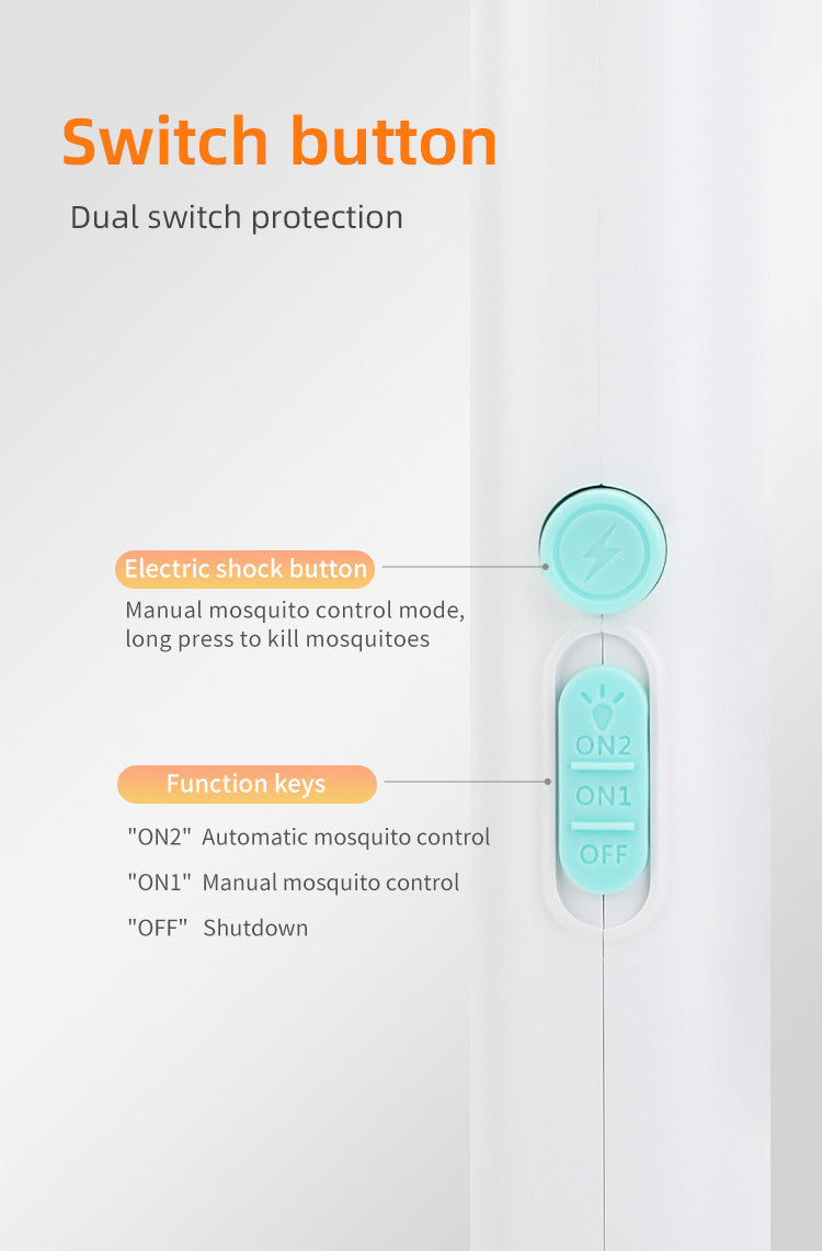 2-in-1 Foldable Electric Mosquito Swatter & UV Light Killer Lamp with 180Â° Rotating Head and Base - Wall-Mounted & Self-Standing Non-Toxic Pest Control