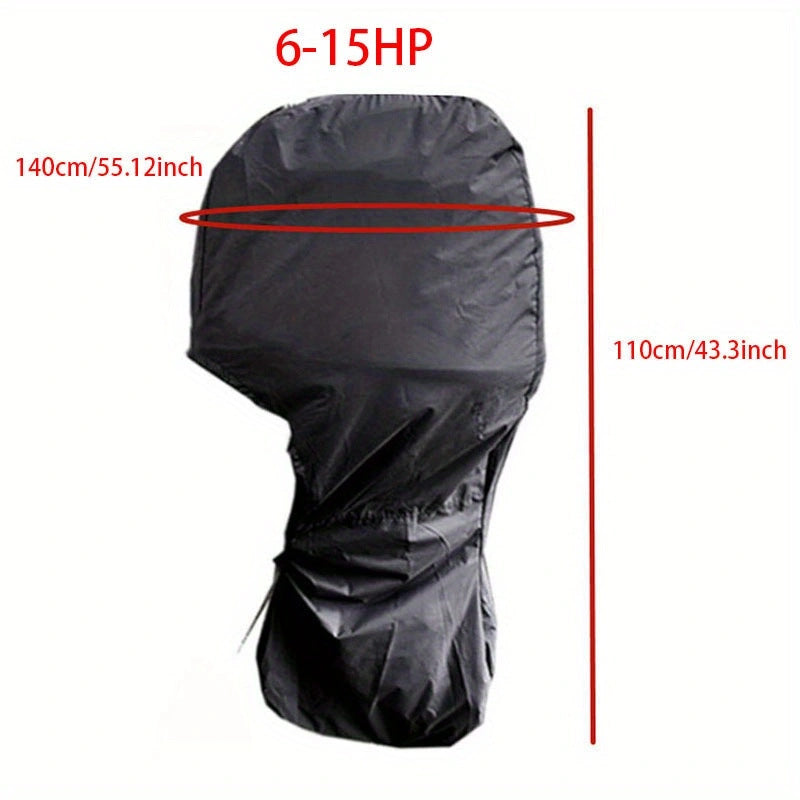 Heavy-Duty Full Marine Engine Coverage for 6-15HP - Waterproof & UV Resistant All-Weather Boat Engine Protector