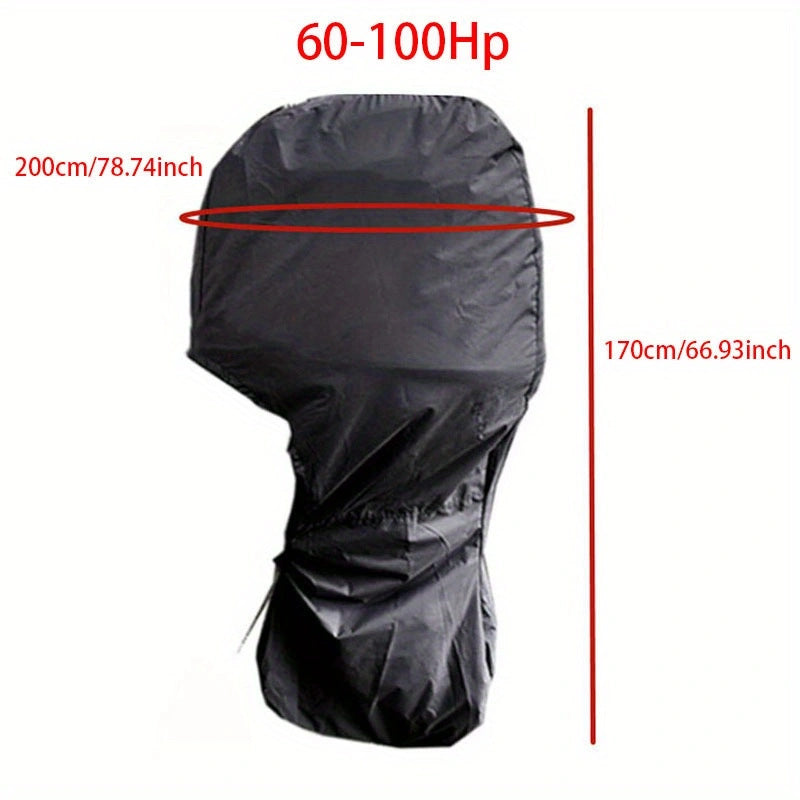 Heavy-Duty Full Marine Engine Coverage for 60-100HP - Waterproof & UV Resistant All-Weather Boat Engine Protector