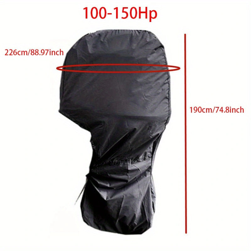 Heavy-Duty Full Marine Engine Coverage for 100-150HP - Waterproof & UV Resistant All-Weather Boat Engine Protector