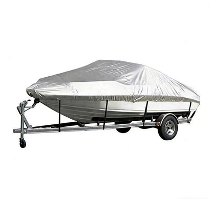 Sliver Heavy-Duty V-Hull Shield for 17 to 19 FT Yachts - All-Weather Water / Dust / UV Resistant 190T Silver Coated  Marine Protector