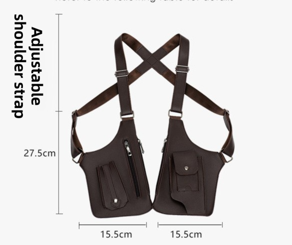 Yellow Multi-functional Expandable Men's Tactical Chest Rig Bag - Waterproof & Lightweight Retro Underarm Pack
