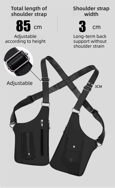 Pink Multi-functional Expandable Men's Tactical Chest Rig Bag - Waterproof & Lightweight Retro Underarm Pack