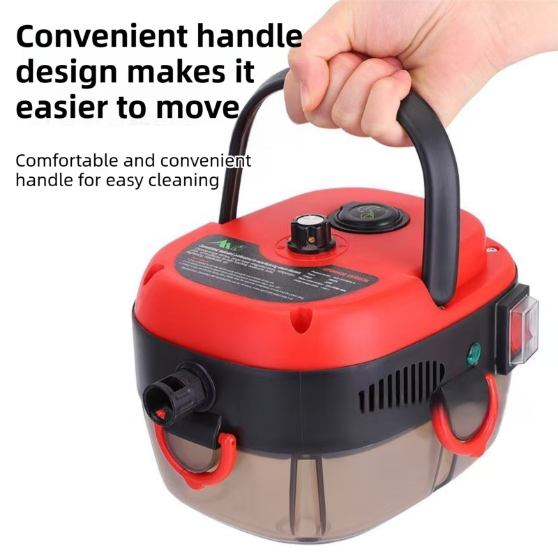 White Portable High-Pressure Steam Cleaner with 1000ml Tank & 7-Piece Pro Brushes/Spray Nozzle Kit - 131Â°C High-Temp Deep Cleaning Machine for Kitchen Grease and Home Sanitization