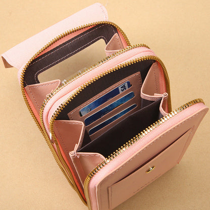 Green Touch Screen Crossbody Phone Bag for Women Small Shoulder Purse with Dual Zippers and Card Slots Compact Travel Pouch Australian Lifestyle