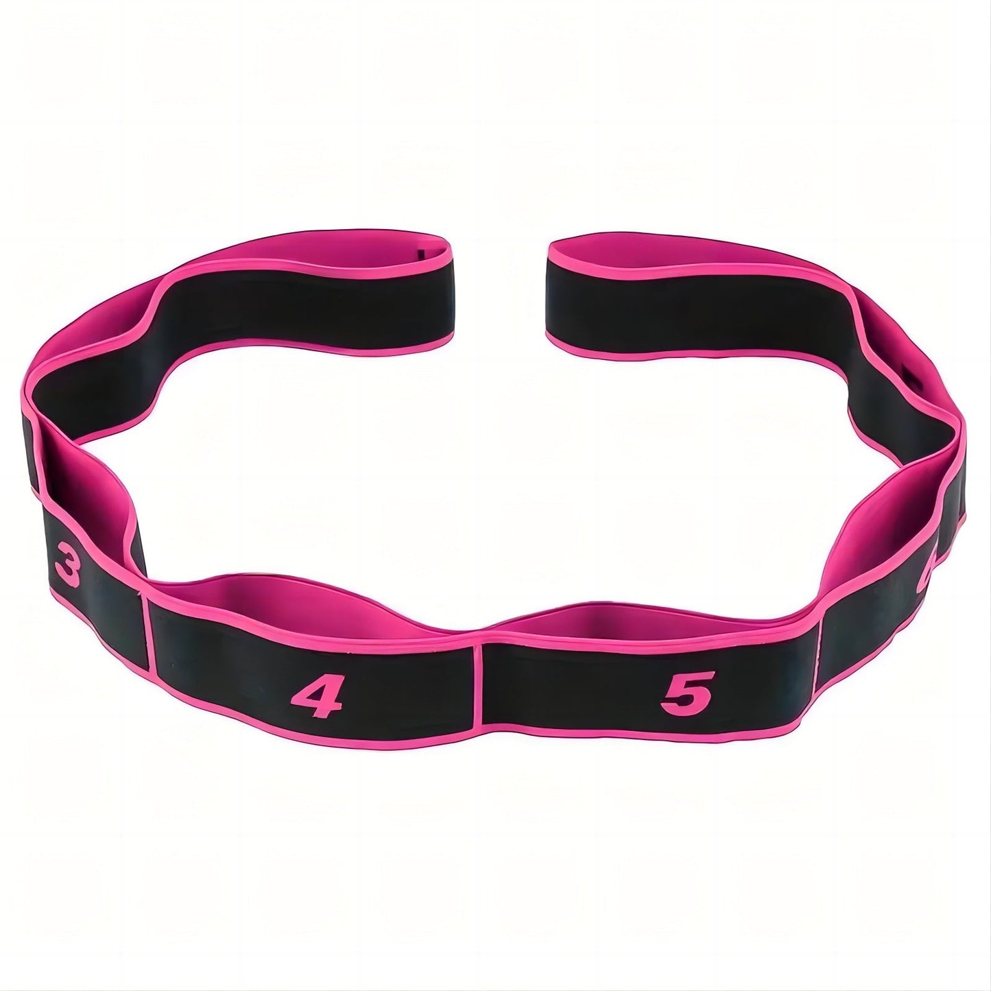 Pink 3 Pack Multi-Loop Yoga Stretching Strap with Numbered Sections 90cm Elastic Resistance Band for Dance Pilates Body Sculpting Australian Fitness Gear
