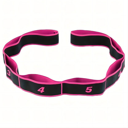 Pink 3 Pack Multi-Loop Yoga Stretching Strap with Numbered Sections 90cm Elastic Resistance Band for Dance Pilates Body Sculpting Australian Fitness Gear