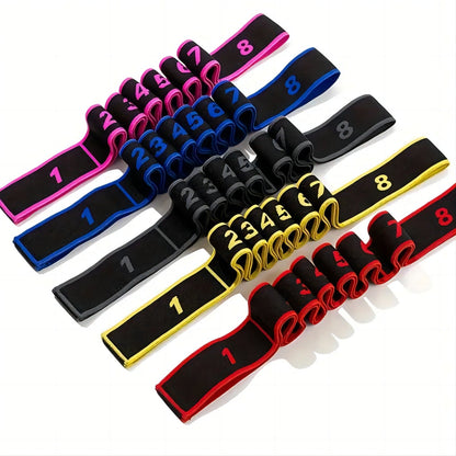 Grey 3 Pack Multi-Loop Yoga Stretching Strap with Numbered Sections 90cm Elastic Resistance Band for Dance Pilates Body Sculpting Australian Fitness Gear