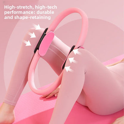 Pink Pilates Ring Exercise Tool â€“ High-Elasticity Yoga Ring for Core Strength, Postpartum Recovery, Glute Toning & Full-Body Workout (Unisex)