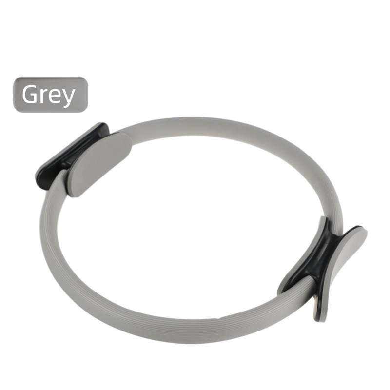Grey Pilates Ring Exercise Tool â€“ High-Elasticity Yoga Ring for Core Strength, Postpartum Recovery, Glute Toning & Full-Body Workout (Unisex)