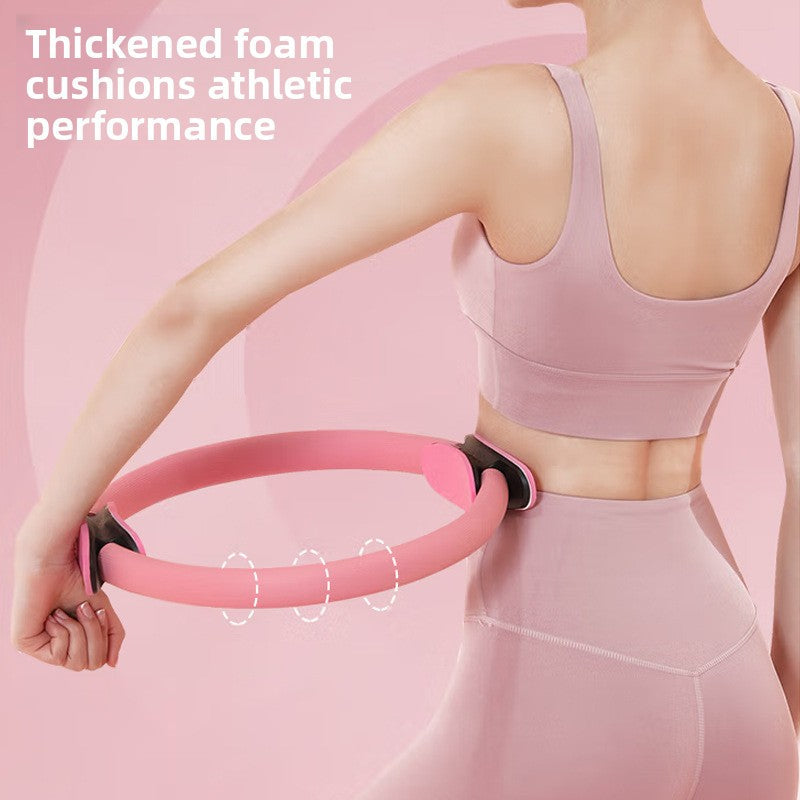 Grey Pilates Ring Exercise Tool â€“ High-Elasticity Yoga Ring for Core Strength, Postpartum Recovery, Glute Toning & Full-Body Workout (Unisex)