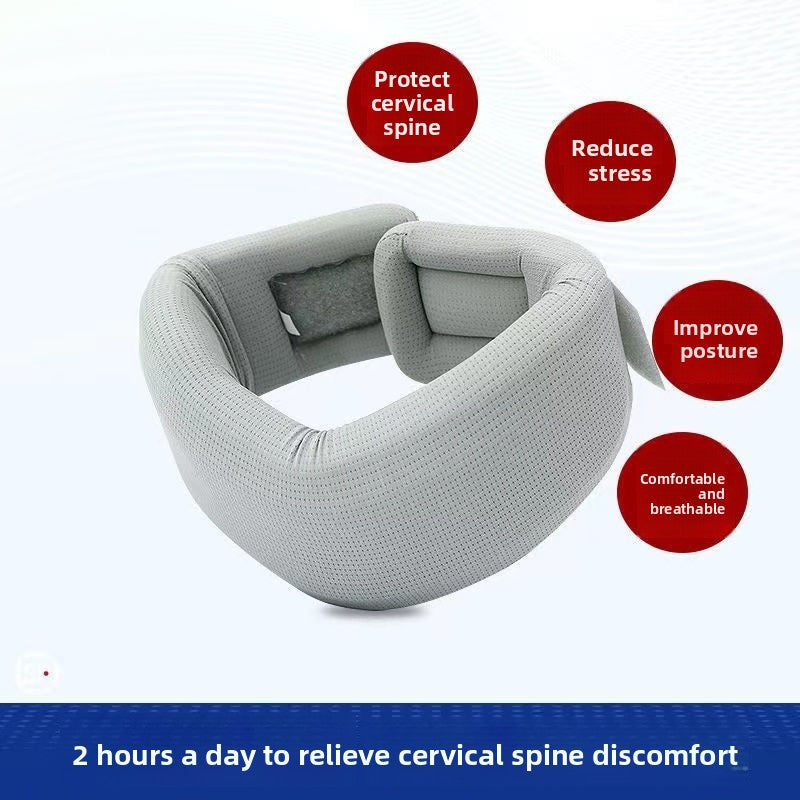360Â° Neck Support Collar with Cooling Mesh Fabric â€“ Posture Corrector for Forward Head & Neck Pain Relief, Includes Washable Cover (Free Replacement Cover Included)