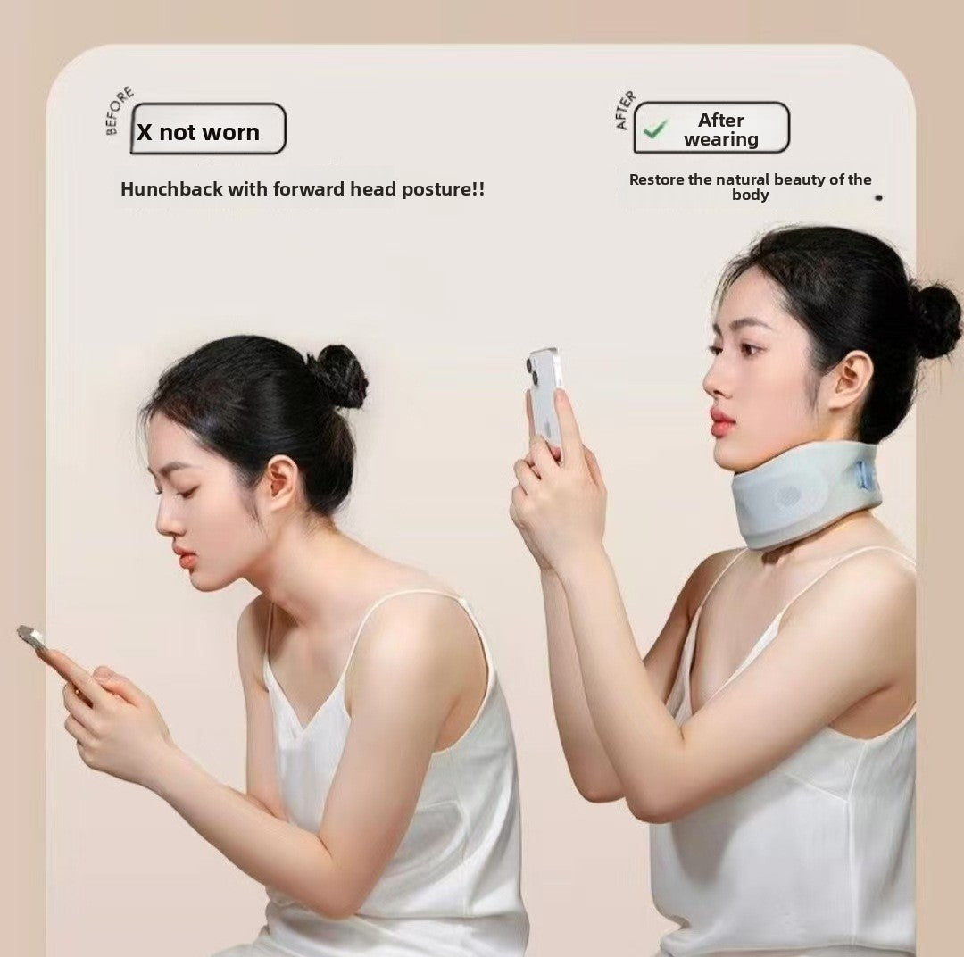 360Â° Neck Support Collar with Cooling Mesh Fabric â€“ Posture Corrector for Forward Head & Neck Pain Relief, Includes Washable Cover (Free Replacement Cover Included)
