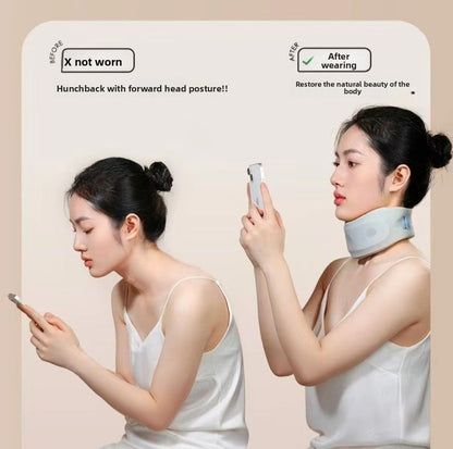360Â° Neck Support Collar with Cooling Mesh Fabric â€“ Posture Corrector for Forward Head & Neck Pain Relief, Includes Washable Cover (Free Replacement Cover Included)