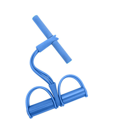 Blue Home Multi-Function Foot Pedal Resistance Trainer â€“ 4-Strand Elastic Pull Rope for Abdominal Exercise, Sit-Up Assistance, and Full-Body Fitness (Unisex)