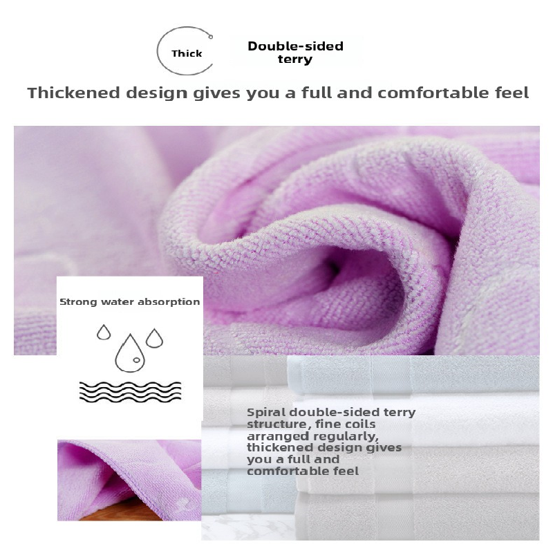 2-Pack Blue Embossed Microfiber Bear Bath Towels â€“ 70 x 140 cm, Ultra-Absorbent and Soft for Bath, Beach & Gym