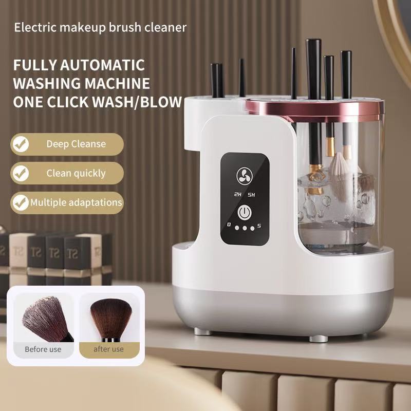 Automatic Electric Makeup Brush Cleaner with UV Sterilization & Fast Drying â€“ Rechargeable, One-Touch Cleaning for Home & Travel