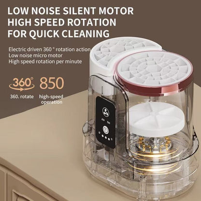 Automatic Electric Makeup Brush Cleaner with UV Sterilization & Fast Drying â€“ Rechargeable, One-Touch Cleaning for Home & Travel