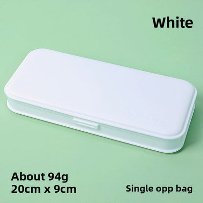 3-Pack White Macaron Color Pencil Case with Multi-Compartment Storage Waterproof PP Stationery Organizer for Australian Students School Essentials